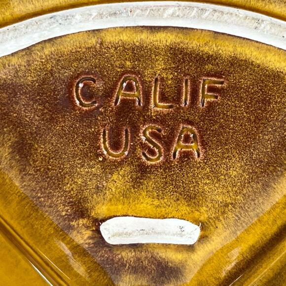 70s California USA pottery divided tray 1970s vintage - Picture 4 of 8
